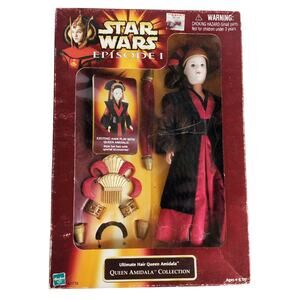 Vtg 1998 STAR WARS Ep1 Ultimate Hair Queen Padme Amidala Fashion Doll NIB NRFB